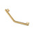 Flusso Angled Shower Grab Bar - 18" - Satin Brass - GBB.5218SB
