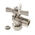 Kingston Brass CC54408ZX 5/8" Od Compression X 1/2" Od Compression Angle Valve - Brushed Nickel