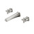 Flusso 240.2450TBN Trim For Two Handle Wall Mounted Tub Filler - Brushed Nickel
