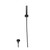 Flusso 240.1006MB Hand Shower Faucet Set With Wall Elbow, Holder and Hose - Matte Black