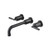 Flusso Trim For Two Handle Wall Mounted Bathroom Faucet - Matte Black - 250.1950TMB