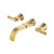 Flusso Trim For Two Handle Wall Mounted Bathroom Faucet - Satin Brass - 230.1950TSB
