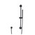 Flusso Hand Shower Faucet Set with Slide Bar and Elbow - Matte Black - SHS.1014MB