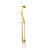Flusso Hand Shower Faucet Set with Slide Bar, Integrated Elbow & Hose - Satin Brass - SHS.2018SB