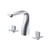 Flusso 260.2000CP Three Hole 8" Widespread Two Handle Bathroom Faucet - Chrome