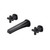 Flusso Two Handle Wall Mounted Tub Filler - Matte Black - 240.2450MB