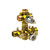 Flusso 3/4" Thermostatic Valve - 3 Outputs - Rough Brass - TVH.4301F