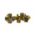 Flusso 3/4" Thermostatic Valve - 3 Outputs - Rough Brass - TVH.2705F