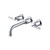 Flusso Two Handle Wall Mounted Bathroom Faucet - Chrome - 250.1950CP