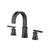 Flusso Three Hole 8" Widespread Two Handle Bathroom Faucet - Matte Black - 230.2000MB