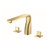 Flusso 3 Hole Deck Mount Roman Tub Faucet - Satin Brass - 260.2410SB