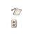 Flusso Single Output Shower Faucet Set With Shower Head And Arm - Polished Nickel - 240.7000PN