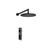 Flusso Single Output Shower Faucet Set With Shower Head And Arm - Matte Black - 260.7000MB