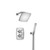 Flusso 240.7050CP Two Output Shower Faucet Set With Shower Head And Handshower - Chrome