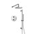 Flusso 250.7125CP Two Output Shower Faucet Set With Shower Head, Handshower And Slide Bar - Chrome