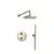 Flusso 250.7050BN Two Output Shower Faucet Set With Shower Head And Handshower - Brushed Nickel