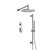 Flusso Two Output Shower Faucet Set With Shower Head, Handshower And Slide Bar - Chrome - 260.7350CP
