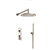 Flusso 260.7250PN Two Output Shower Faucet Set With Shower Head And Hand Held - Polished Nickel