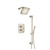 Isenberg  240.7100BN Two Output Shower Faucet Set With Shower Head, Handshower And Slide Bar - Brushed Nickel