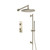 Flusso 260.7350BN Two Output Shower Faucet Set With Shower Head, Handshower And Slide Bar - Brushed Nickel