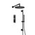 Isenberg  260.7350MB Two Output Shower Set With Shower Head, Handshower And Slide Bar - Matte Black