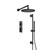 Flusso 260.7350MB Two Output Shower Faucet Set With Shower Head, Handshower And Slide Bar - Matte Black