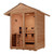 Golden Designs "Carinthia" 3 Person Hybrid (PureTech™ Full Spectrum IR or Traditional Stove) Outdoor Sauna -  Canadian Hemlock - GDI-8123-01