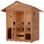 Golden Designs "Gargellen" 5 Person Hybrid (PureTech™ Full Spectrum IR or Traditional Stove) Outdoor Sauna -  Canadian Hemlock - GDI-8125-01