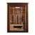 Golden Designs Nora 2 Person Hybrid (PureTech™ Full Spectrum IR or Traditional Stove) Outdoor Sauna  (GDI-8222-01) - Canadian Red Cedar Interior