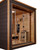 Golden Designs  GDI-8223-01 Visby 3 Person Outdoor-Indoor PureTech Hybrid Full Spectrum Sauna - Canadian Red Cedar Interior