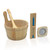 Golden Designs "Zurich" 4 Person Barrel with Bronze Privacy View - Traditional Sauna - Pacific Cedar - GDI-B024-01