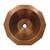 Whitehaus WHOCTDWV16-OCS Copperhaus Decagon Shaped Above Mount Copper Bathroom Basin Sink with Smooth Texture and 1 1/2" center drain - Smooth Copper - 16 inch