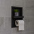 ALFI Black Matte Stainless Steel Recessed Shelf / Toilet Paper Holder Niche - ABTPNC88-BLA