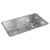 ELKAY ECTRU30179RTC Crosstown 18 Gauge Stainless Steel 31-1/2" x 18-1/2" x 9", Single Bowl Undermount Sink Kit
