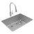 Elkay Crosstown 18 Gauge Stainless Steel 25-1/2" x 18-1/2" x 9", Single Bowl Undermount Sink & Faucet Kit with Bottom Grid & Drain - ECTRU24179RTFBC