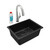 ELKAY  ELGU2522BK0FLC Quartz Classic 24-5/8" x 18-1/2" x 9-1/2", Single Bowl Undermount Sink Kit with Filtered Faucet, - Black