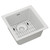 Elkay Quartz Classic 15-3/4" x 15-3/4" x 7-11/16", Single Bowl Undermount or Drop-in Bar Sink Kit, White - ELG1616WH0C