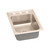 Elkay CuVerro Antimicrobial Copper 17" x 22" x 7-5/8", OS4-Hole Single Bowl Drop-in Sink - LR1722OS4-CU