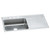 Elkay Lustertone Classic Stainless Steel 43" x 22" x 7-5/8", Single Bowl Drop-in Sink with Drainboard - ILR4322LMR2