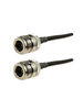 2 x 1ft Antenna Coax Cables w/N Female RF Connector Ends