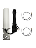 AntennaGear M19B 8.6" Omni Directional MIMO 2 x Cellular 4G LTE GPRS 5G NR IoT M2M Bracket Mount Antenna w/2 x 16ft Coax Cables - TS9 Kit