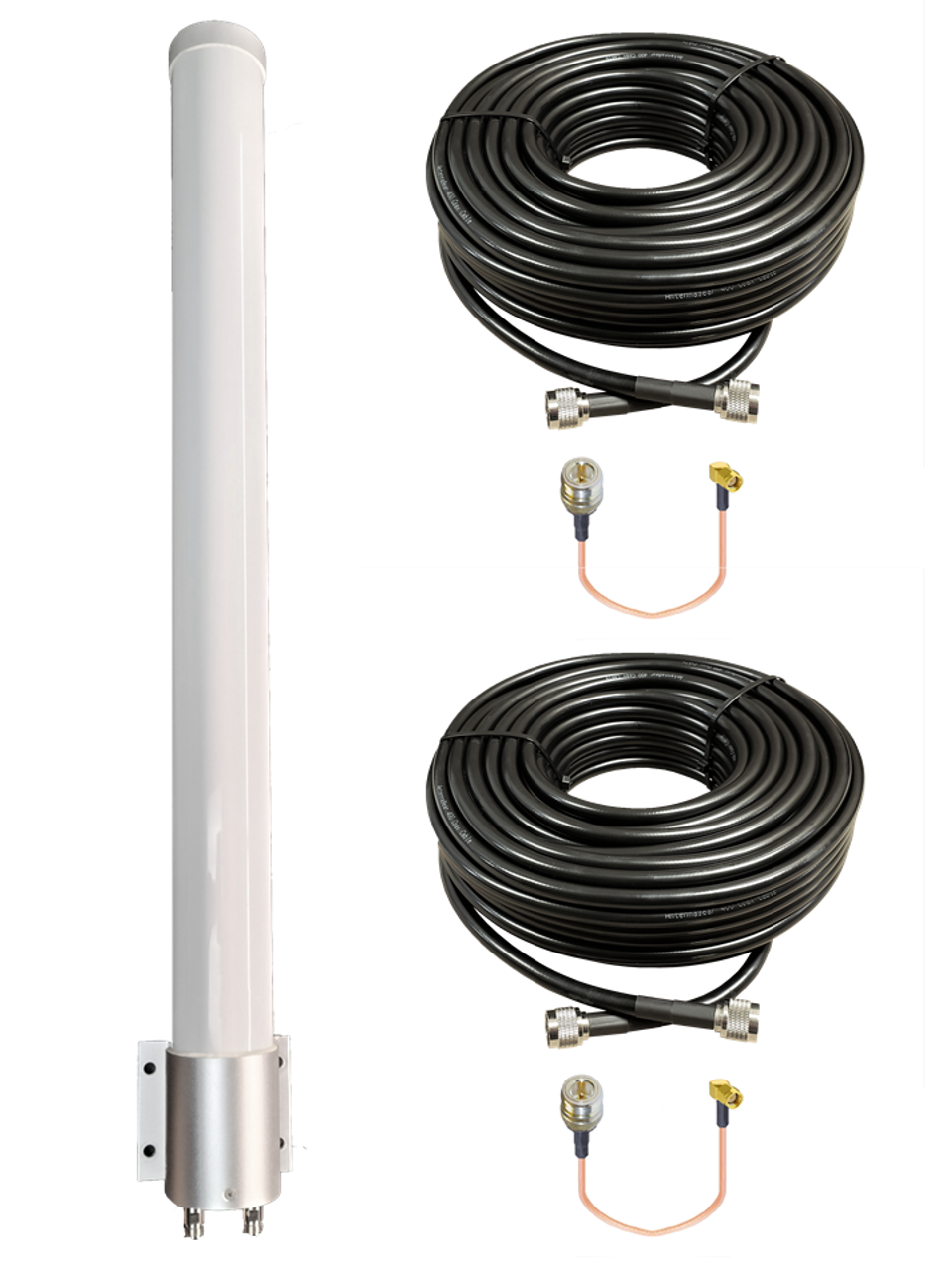 Sierra Wireless GX450 - M39 MIMO Omni Directional Fiberglass Cellular 3G 4G 5G LTE Band 71 External Data M2M IoT Antenna - 2x NF - Kit