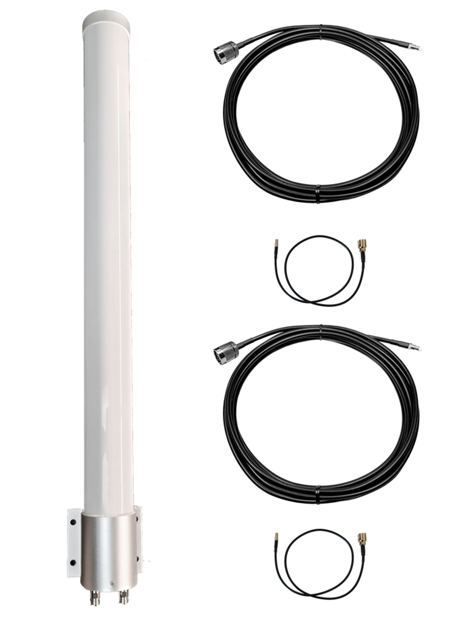 M39 Omni Directional MIMO 2 x Cellular 4G 5G LTE Antenna for Netgear Nighthawk M1 MR 1100w/ Bracket Mount - 2 x N Female w/Cable Length Options.