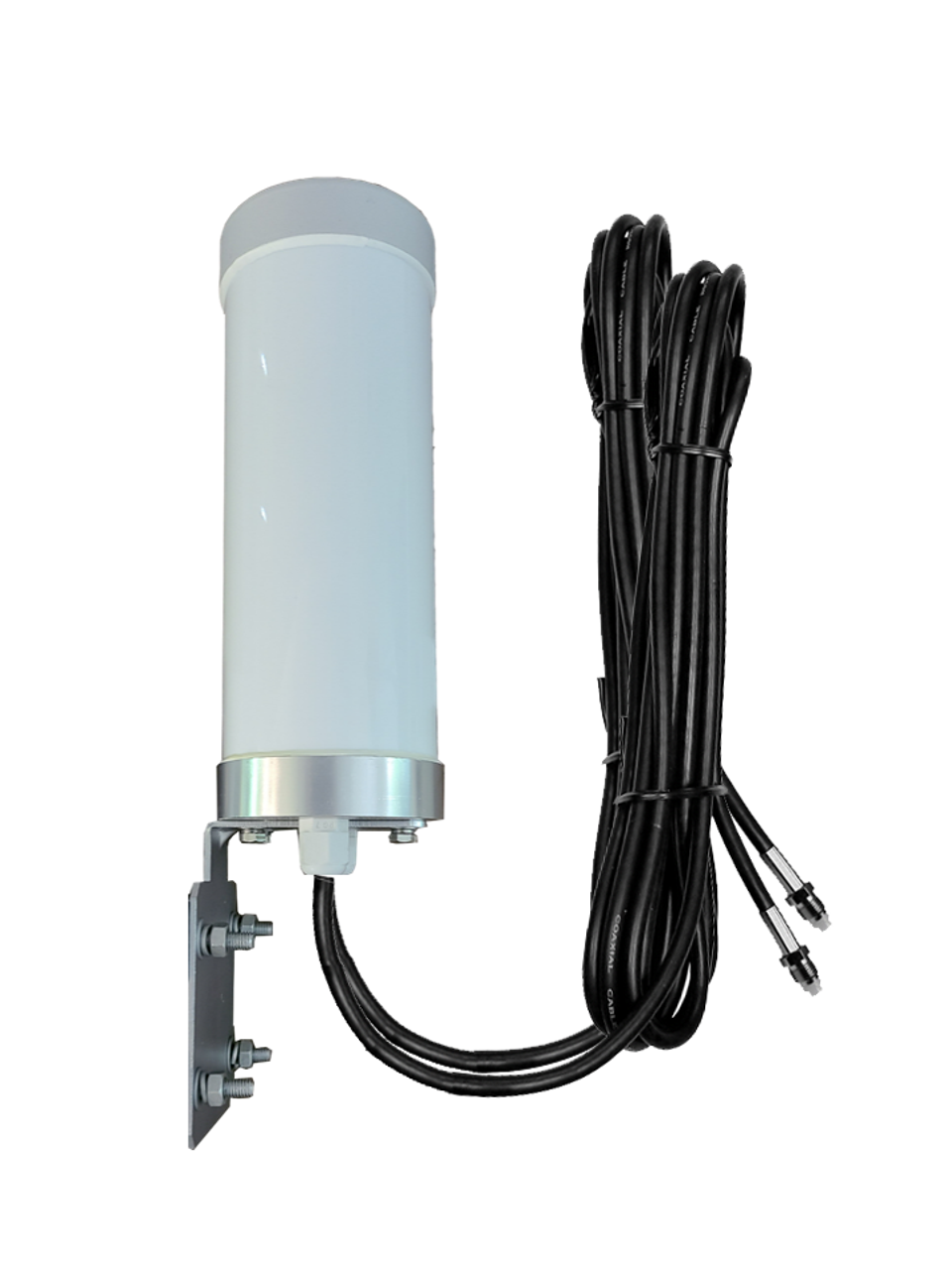 M29 Omni Directional MIMO 2 x Cellular 4G LTE CBRS 5G NR M2M IoT Bracket Mount Antenna w/2 x 16ft Coax Cables FME Female