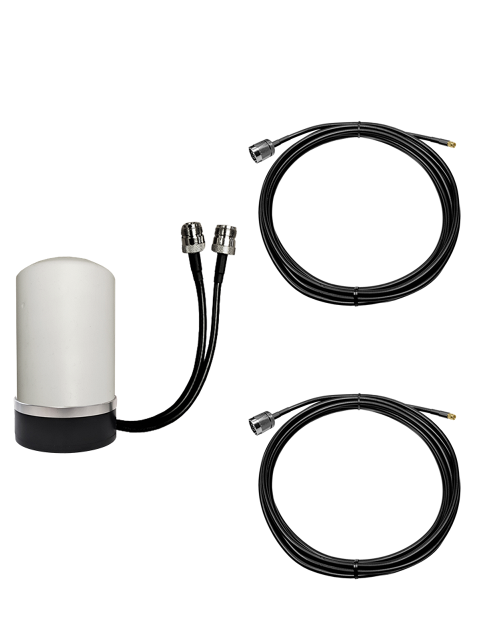 Cradlepoint R500-PLTE Antenna - M17M Omni Directional MIMO 2 x Cellular 4G LTE CBRS 5G NR IoT M2M Magnetic Mount Antenna w/Coax Cable Kit Options - N Male / SMA Male
