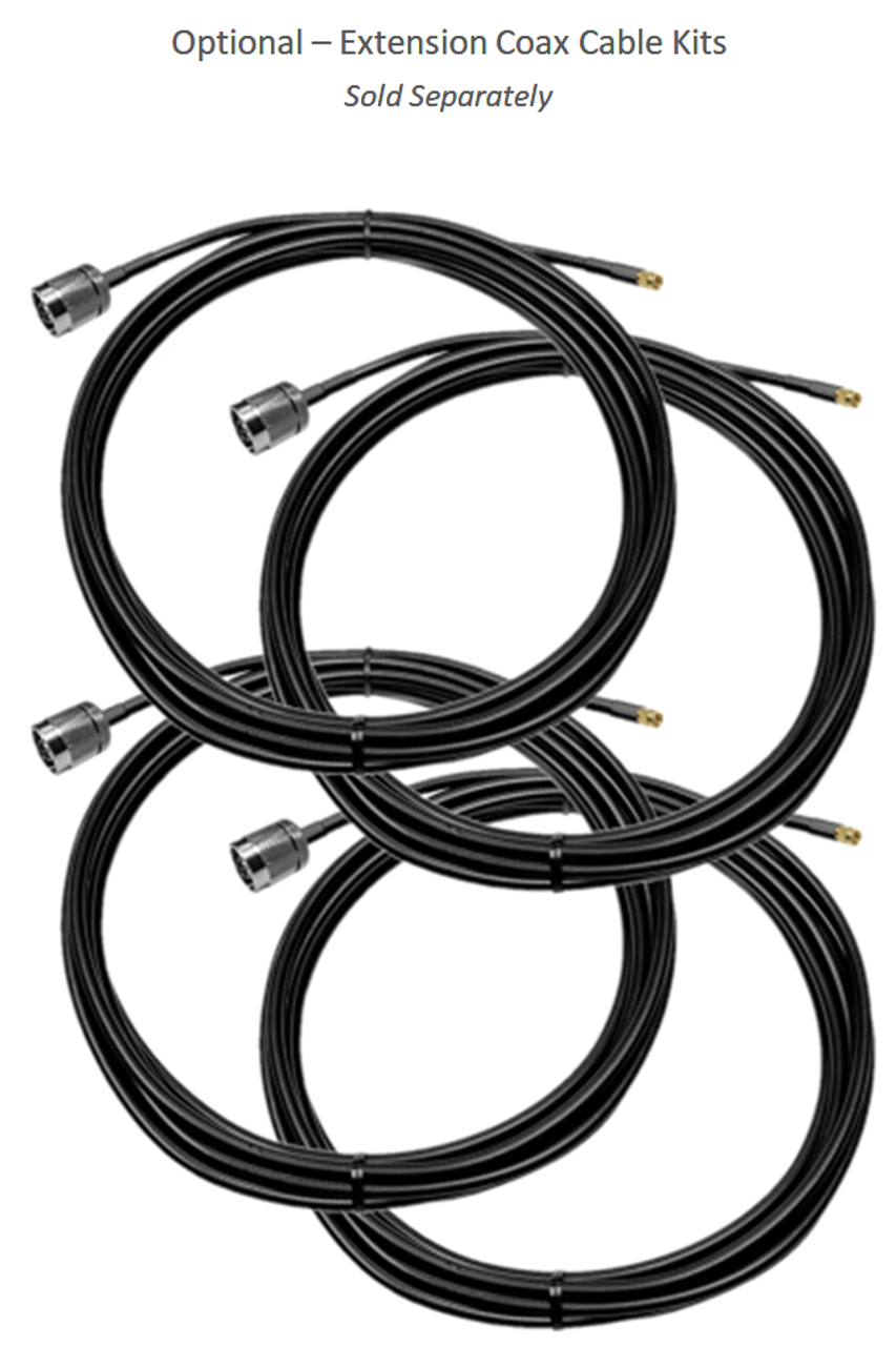 Extension Coax Cable Options - Sold Separately