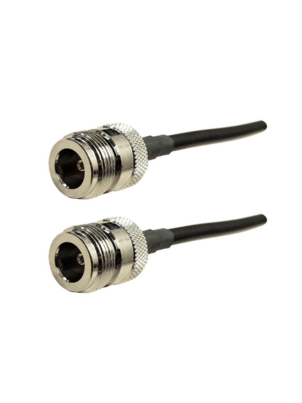 2 x 1ft Antenna Coax Cables w/N Female RF Connector Ends