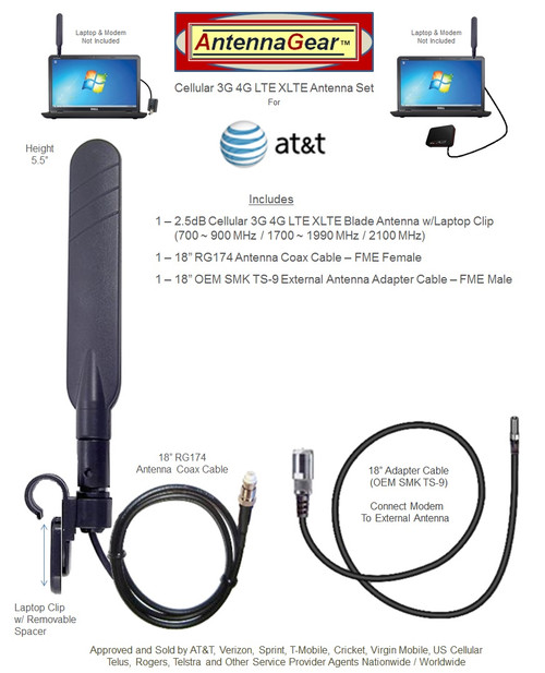 AT&T Netgear Nighthawk M1 MR 1100 BLADE External Antenna w/Laptop Clip