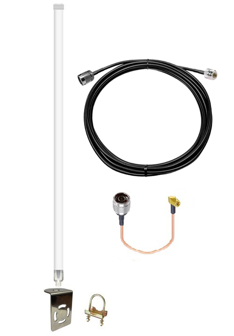 12dBi Accelerated 6350-SR Router Omni Directional Fiberglass 4G 5G LTE XLTE Antenna Kit w/Cable Length options