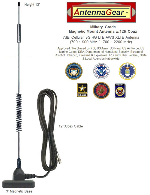 HD 7dBi Military Grade Cellular Broadband 3G 4G 5G External Antenna SMA-M for BEC MX-240 Gateway